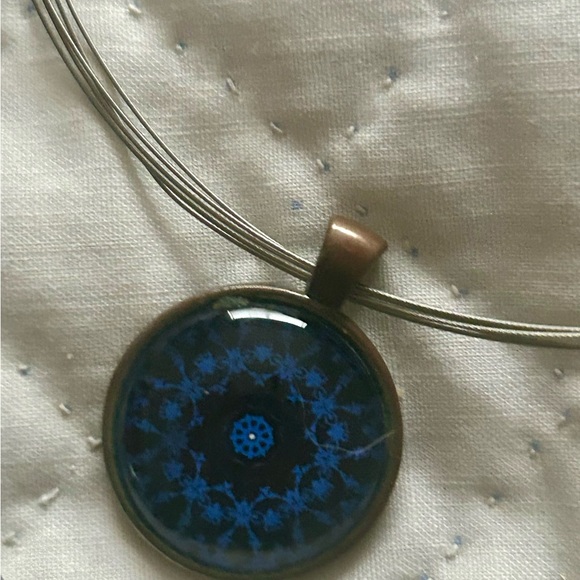 2 Fashion necklaces, heart, blue turquoise - Picture 4 of 7